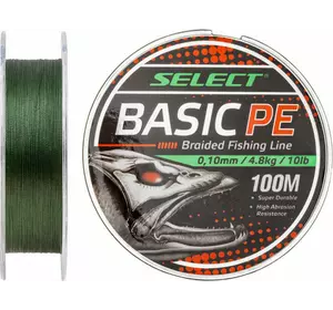 Шнур Select Basic PE (темн-зел.) 100м 0.08мм 4кг / 8lb (1870-27-59)