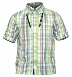 Сорочка з коротким рукавом Norfin Summer чоловіча S Сірий\Зелений (654001-S)