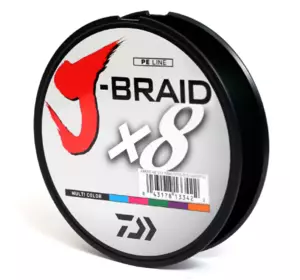Шнур Daiwa J-Braid X8 0.06мм-150м Multi Color / (720476 / 12755-006)