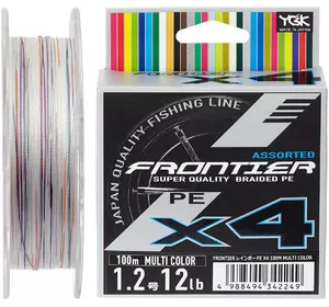 Шнур YGK Frontier X4 100m # 1.2 / 0.185mm 12lb / 5.4kg (5545-03-28)