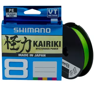 Шнур Shimano Kairiki 8 PE (Mantis Green) 150м 0.06мм 5.3кг / 12lb (2266-96-89)