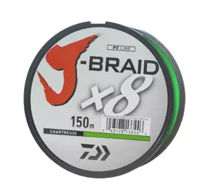 Шнур Daiwa J-Braid X8 0.16мм-150м Chartreuse / (733021 / 12750-016)