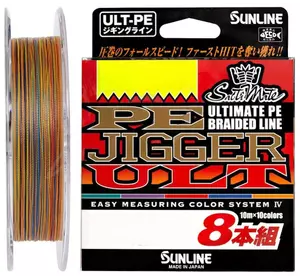Шнур Sunline PE.Jigger ULT x8 200м (multicolor) #1.5/0.205мм 25lb/11.0кг (1658-11-06)